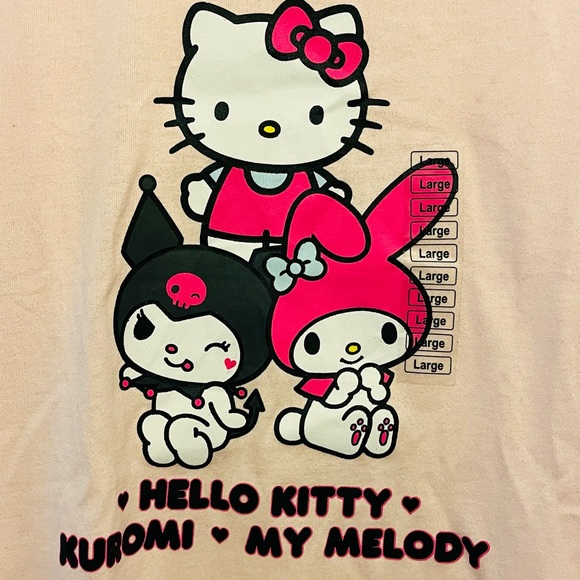 Sanrio Hello Kitty and Friends Group Graphic Pink T-Shirt - Picture 4 of 4